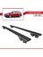 Ford Focus Sw / Estate 2011-2018 Arası ile Uyumlu Hook Model Anahtar Kilitli Ara Atkı Tavan Barı Siyah 4