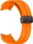 Samsung Galaxy Watch 4 42MM Kordon Silikon Ayarlanabilir Mıknatıslı HS24 Turuncu 1