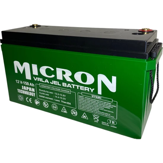 Micron  12V 150 Ah Japon Teknoloji Vrla Jel Akü Akü (Batarya, Pil)