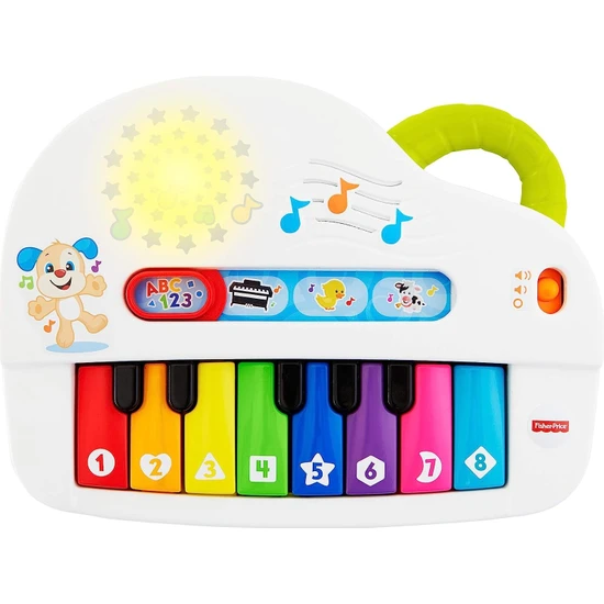 Toptan Bulurum Eğlen ve Öğren Işıklı ve Eğlenceli Oyuncak Piyano, Türkçe, Işıklar, Gerçek Müzik Notaları ve Eğitici Şarkılarıyla GTW20