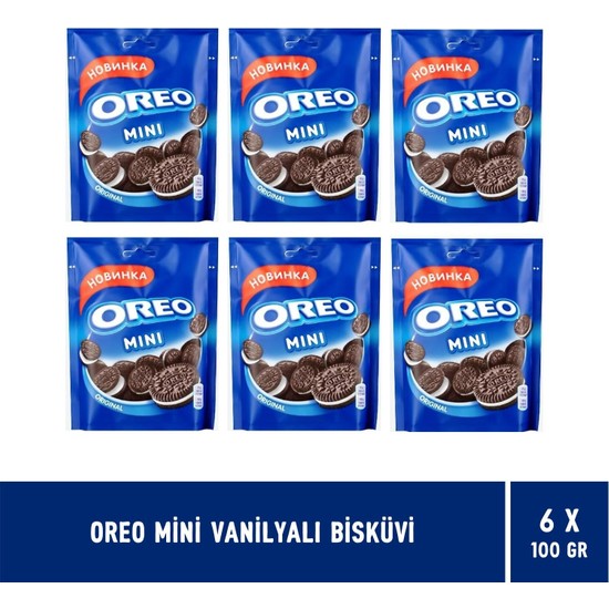 Oreo Mini Vanilyalı Bisküvi 100 gr - 6 Adet