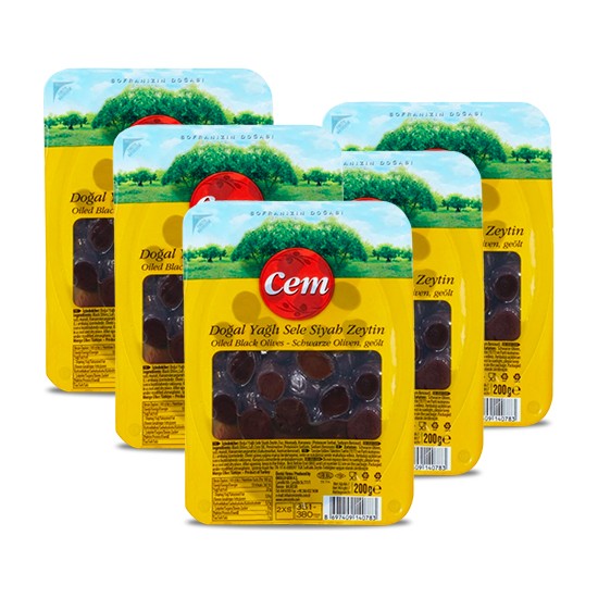 Cem Yağlı Sele Zeytin 200 gr x 5