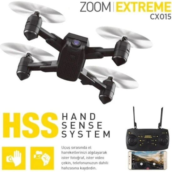 Corby CX015-3B Zoom Extreme Smart Katlanabilir 1080P Full Hd  Wifi Kamera Ios  Android  Drone