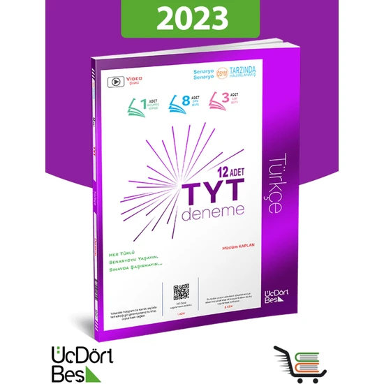 ÜçDörtBeş Yayınları 345-2023 Model-Tyt 12'li Türkçe Denemesi