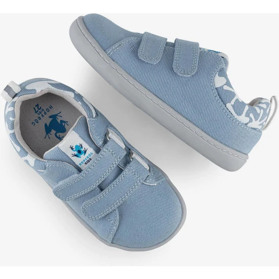 Hopfrög Smart Walker Recycled Canvas Eco Açık Mavi Barefoot Çocuk Ayakkabı