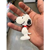 Acousticworld Sevimli Snoopy Silikon 3D Anahtarlık Takı Moda Aksesuar