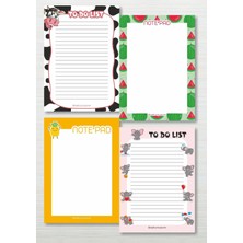 Aşktan Basım Hizmetleri Aşktan Basım 4lü Note Pad To Do List Bloknot 10X14 cm