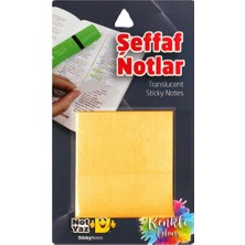 Notyaz Şeffaf Turuncu Yapışkanlı Not Kağıdı 75X75MM 50 Yaprak