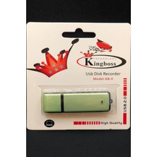 Kingboss USB Disk Voice Recorder Flash Bellek Ses Kayıt Cihazı 8 GB Taşınabilir USB (Yeşil)