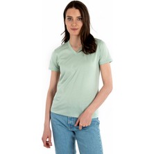 Story Of Basics V Yaka Kısa Kollu Kadın T-Shirt