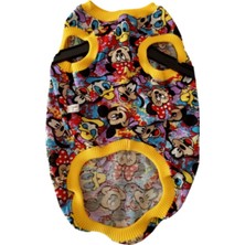 Gobo Minnie Mickey Mouse Desenli Renkli Kedi Köpek Kıyafeti Elbisesi