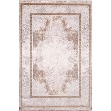 Romans Halı Çam Halı Naturel 1712 Kahve Romans Halı Klasik Eskitme Desenli Makine Halısı