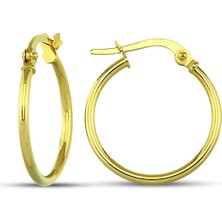 Altın Kesesi 14 Ayar Altın Bombeli Halka Küpe 1.9 Cm