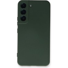 Newface Samsung Galaxy S23 Plus Kılıf Nano Içi Kadife  Silikon - Koyu Yeşil
