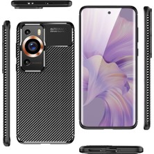 Gpack Huawei P60 Pro Kılıf Negro Karbon Kamera Korumalı Silikon Lüx Siyah