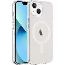 Gpack Apple iPhone 14 Kılıf C-Pro Arkası Buzlu Transparan Flex Tuşlu Magsafeli Renksiz