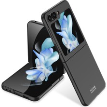Casestreet Samsung Galaxy Z Flip 5 Kılıf Kıpta Sert Pc Kapak Renkli Siyah