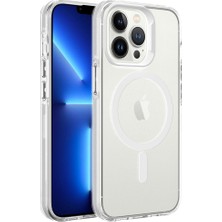 Gpack Apple iPhone 13 Pro Kılıf C-Pro Arkası Buzlu Transparan Flex Tuşlu Magsafeli Renksiz