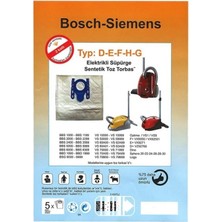 Universal Siemens Vs 60A01 Süpürge Toz Torbası 5’li Paket