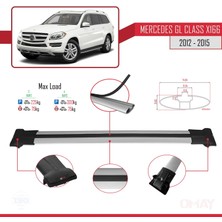 Mercedes Gl Class (X166) 2012-2015 Arası ile Uyumlu Fly Model Ara Atkı Tavan Barı Gri 3 Adet Bar