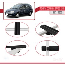 Toyota Corolla Spacio (E110) 1997-2000 Arası ile Uyumlu Basıc Model Ara Atkı Tavan Barı Siyah 3 Adet