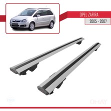 Opel Zafira 2005-2007 Arası ile Uyumlu Hook Model Anahtar Kilitli Ara Atkı Tavan Barı Gri