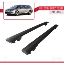 Opel Astra J Sw / Estate 2010-2015 Arası ile Uyumlu Hook Model Anahtar Kilitli Ara Atkı Tavan Barı Siyah