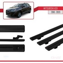 Mitsubishi Asx 2010 ve Sonrası ile Uyumlu Basıc Model Ara Atkı Tavan Barı Siyah 3 Adet