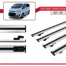 Ford Transit Tourneo - Custom 2007-2017 Arası ile Uyumlu Basıc Model Ara Atkı Tavan Barı Gri 4 Adet