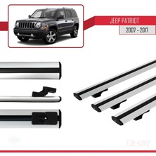 Jeep Patriot 2007-2017 Arası ile Uyumlu Basıc Model Ara Atkı Tavan Barı Gri 3 Adet