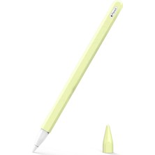 Microsonic Apple Pencil (2. Nesil) Kılıf Mat Silikon V2 Açık Sarı