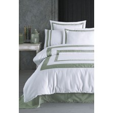 Dantela Pamuk Saten Biyeli King Size Çift Kişilik Nevresim Takımı - Vitali