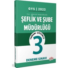 Editör Yayınları 2023 GYS Adalet Bakanlığı Şeflik ve Şube Müdürlüğü 3 Deneme Çözümlü Görevde Yükselme