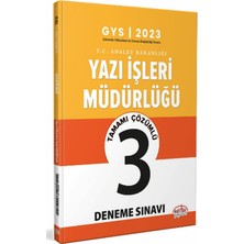 Editör Yayınları 2023 Adalet Bakanlığı Yazı Işleri Müdürlüğü GYS Çözümlü 3 Deneme Sınavı Yayınevi