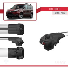 Fiat Doblo 2010-2022 Arası ile Uyumlu Ace-1 Ara Atkı Tavan Barı Gri 4 Adet Bar