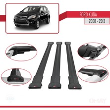 Ford Kuga 2008-2013 Arası ile Uyumlu Fly Model Ara Atkı Tavan Barı Siyah 3 Adet Bar