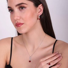 İpek Silver 925 Ayar Zirkon Taşlı Kadın Silver Set
