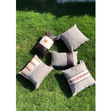 WELL STORE WELLMADE01 Etnik Desenli Işlemeli Kırlent Kılıfı