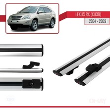 OMAY Lexus Rx (XU30) 2004-2009 Arası ile Uyumlu Basıc Model Ara Atkı Tavan Barı Gri