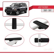 OMAY Jeep Patriot 2007-2017 Arası ile Uyumlu Basıc Model Ara Atkı Tavan Barı Siyah