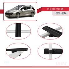 OMAY Peugeot 207 Sw 2006-2014 Arası ile Uyumlu Basıc Model Ara Atkı Tavan Barı Siyah