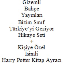 3. 4. Sınıf Hikaye Kitabı Seti Gizemli Bahçe Yayınları Bizim Sınıf Türkiye'yi Geziyor Yeni + Kişiye Özel Isimli Harry Potter Kitap Ayracı