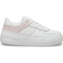 Lumberjack Beyaz Kadın Sneaker Suni Deri Malzeme ile Düz Tabanlı Konforlu Tasarım