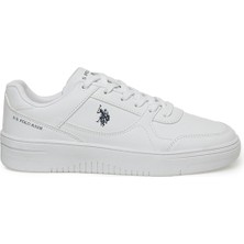 U.S. Polo Assn. Kadın Beyaz Sneaker Düz Tabanlı Rahat Kullanım İçin Şık Tasarım