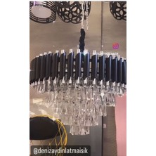 Deniz Işık Evi 60CM Çapında Kristal Lux Kristal Taşlı  Avize