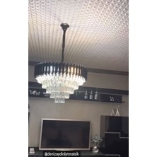 Deniz Işık Evi 60CM Çapında Kristal Lux Kristal Taşlı  Avize