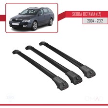Omad Skoda Octavia (1z) 2004-2012 Arası ile Uyumlu Ace-1 Ara Atkı Tavan Barı Siyah 3 Adet Bar