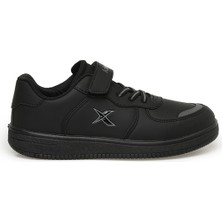 Kinetix Siyah Erkek Çocuk Sneaker Spor ve Günlük Kombin için Hafif Tabanlı PVC Malzeme