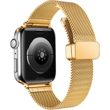 Nezih Case Apple Watch Seri 2/3/4/5/6/7/8/se 38MM 40MM 41MM Magnetic Toka Hasır Örgü Metal Kordon