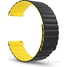 AktarMobile Samsung Galaxy Watch 6 Classic 43 / 47 mm Magnetik Silikon Kordon Çift Renk Mıknatıslı Premium Kayış